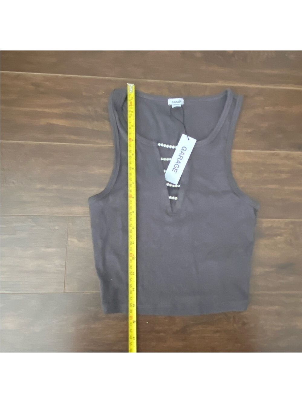 Garage Gray Ribbed Sleeveless Top Extra Small New With Tags - Picture 7 of 11